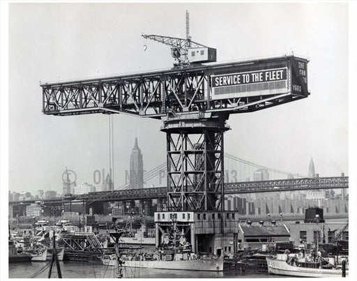 Navy Yard Crane Brooklyn  Old Vintage Photos and Images
