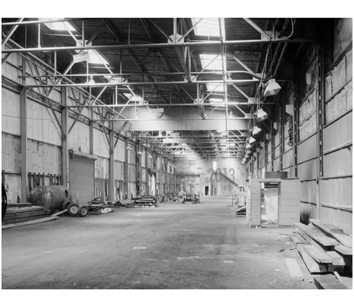 New York Barge Canal, Gowanus  Bay Terminal Pier warm room interior Old Vintage Photos and Images