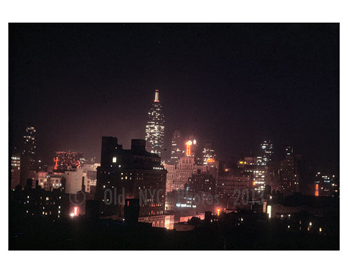 New York Skyline at night Old Vintage Photos and Images