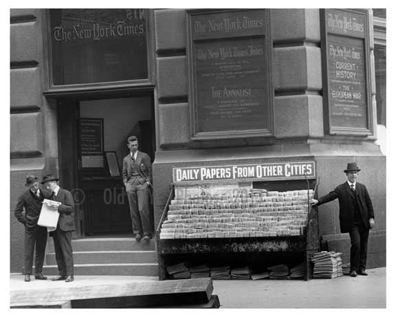 New York Times Building  - Midtown Manhattan - 1915 Old Vintage Photos and Images