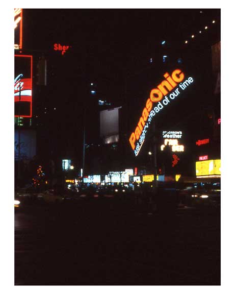 Night Time view  in 1970s Times Square 1X Old Vintage Photos and Images