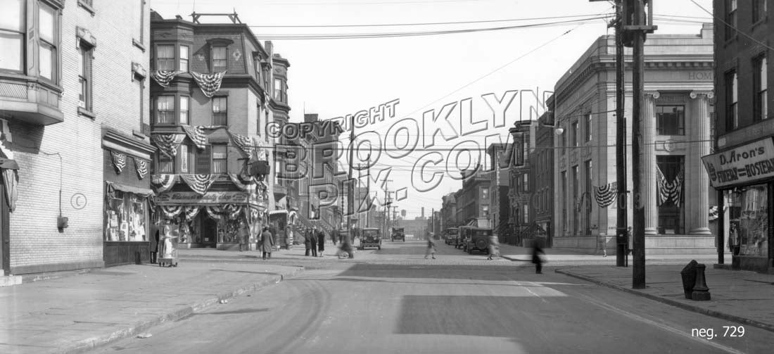 Norman Avenue looking east to Manhattan Avenue, 1928 Old Vintage Photos and Images