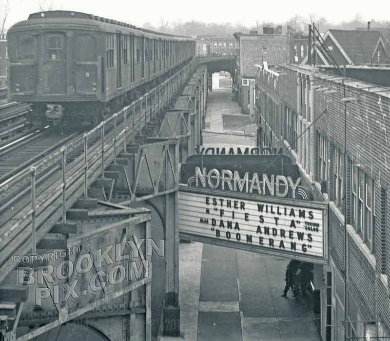 Normandy Theater, New Utrecht AVenue, Borough Park, 1940s Old Vintage Photos and Images