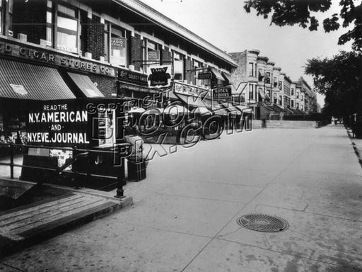 North side of Eastern Parkway, looking east from Franklin Avenue, 1935 Old Vintage Photos and Images