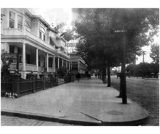 North Side of Surf Ave, looking east from west 21st Street 1914 Old Vintage Photos and Images