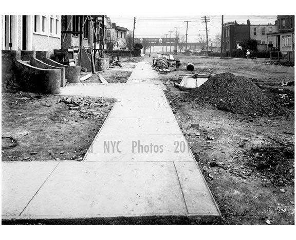 North sidewalk of Ave T, looking east from West 4th Street-  1922 Old Vintage Photos and Images