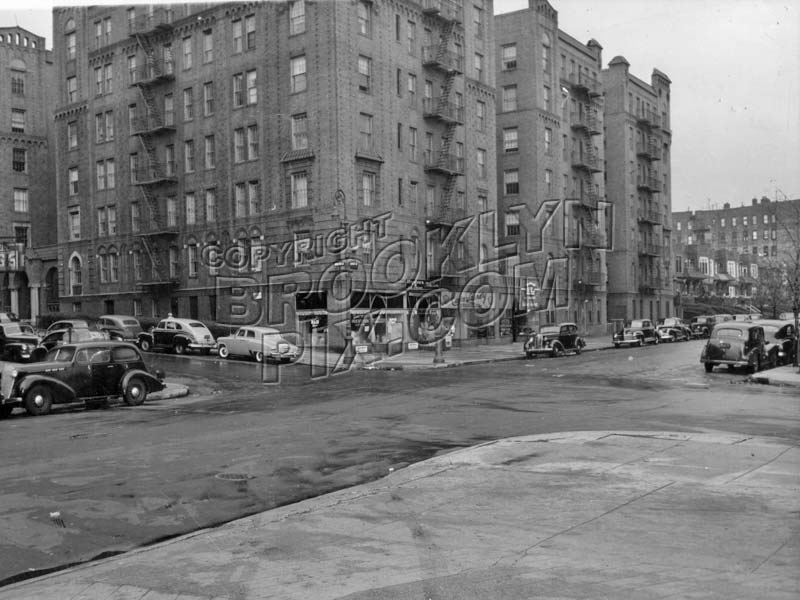 Northeast corner Kingston and Lefferts Avenues, 1947 Old Vintage Photos and Images