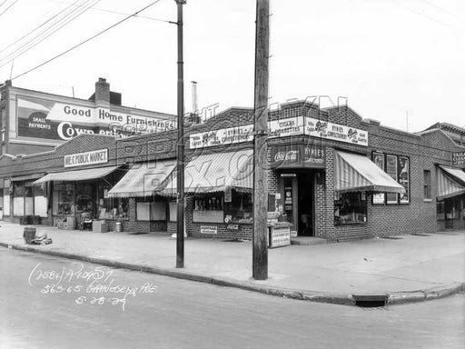 Northeast corner of Avenue C and McDonald Avenue, 1929 Old Vintage Photos and Images