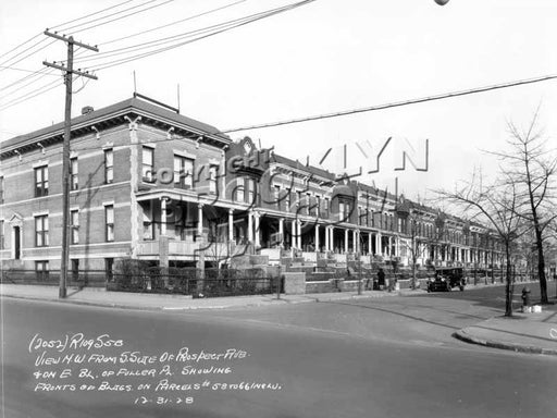 Northeast corner of Fuller Place and Prospect Avenue, 1928 Old Vintage Photos and Images