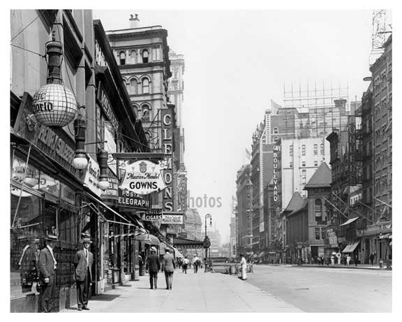 Northwest corner of 38th Street & Broadway - Midtown Manhattan - NY 1914 B Old Vintage Photos and Images