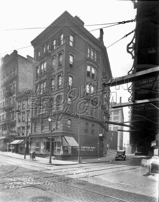 Northwest corner Sands and Jay Streets, 1930 DUMBO Old Vintage Photos and Images