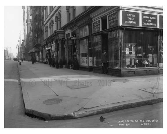 Nothwest Corner of 59th Street & Madison Avenue -  Midtown Manhattan 1914 B Old Vintage Photos and Images