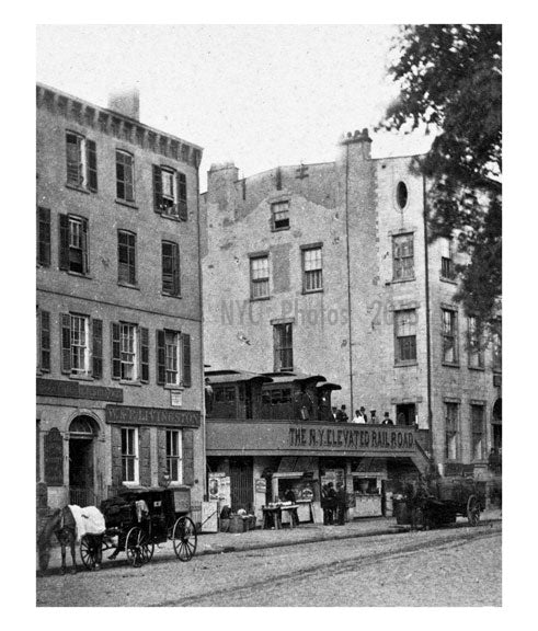 NY Central Elevated RR Broadway Station Old Vintage Photos and Images