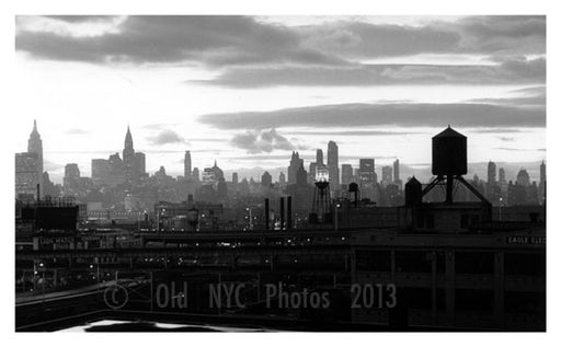 NY Skyline as seen from L.I. City Old Vintage Photos and Images