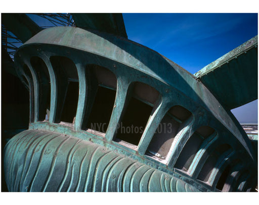 Observation windows in the Tiara - Statue of Liberty, Liberty Island Old Vintage Photos and Images