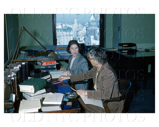 Office scene 5th Ave NYC 1950 Old Vintage Photos and Images