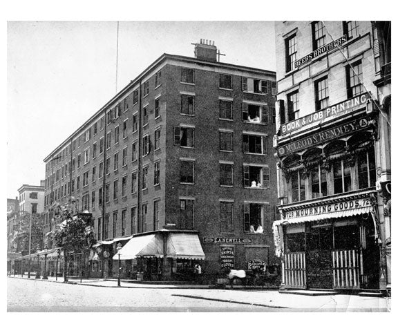 Old  New York Hotel - Broadway & Waverly Place 1875 Old Vintage Photos and Images
