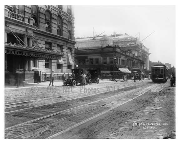 Outside of Grand Central - Midtown -  Manhattan 1912 Old Vintage Photos and Images