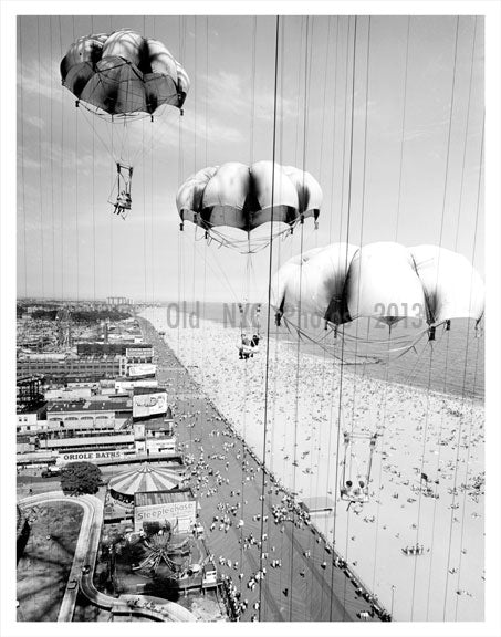Parachute Jump - Steeplechase Park Old Vintage Photos and Images