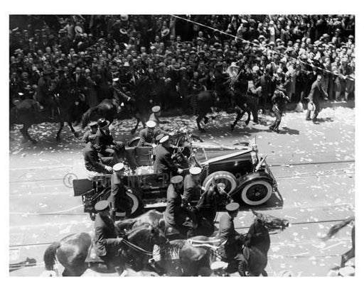 Parade for Charles Lindbergh 1927 Midtown Manhattan NYC Old Vintage Photos and Images