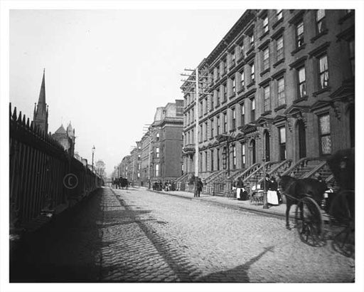 Park Avenue looking north toward East 38th Street 1895 Murray Hill NYC Old Vintage Photos and Images