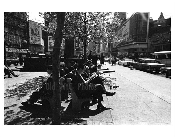 Park bench on a sunny day Old Vintage Photos and Images