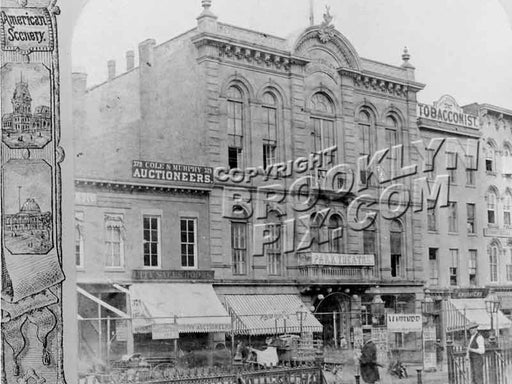 Park Theater, Downtown Fulton Street, ca. 1875 Old Vintage Photos and Images