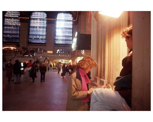 People at the Ticket Counter of Grand Central Station 1988 Old Vintage Photos and Images