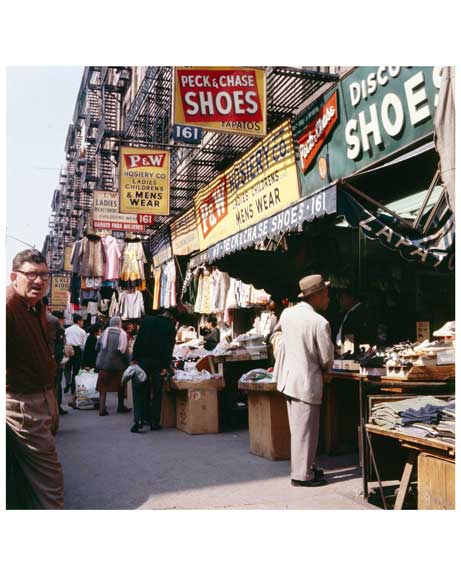People Shopping on Orchard Street 1964 - Lower East Side  - Manhattan Old Vintage Photos and Images