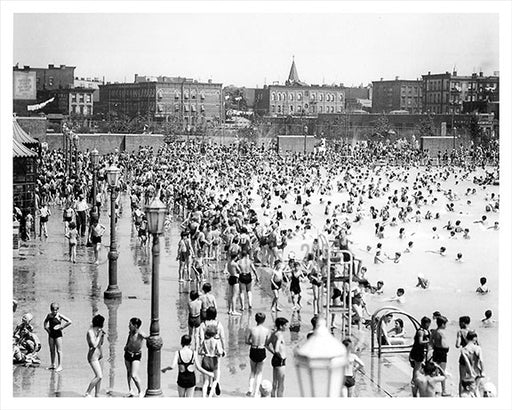 People  sun bathing at McCarren Park 1938 Old Vintage Photos and Images