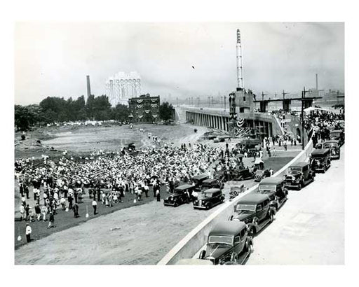 President Roosevelt at the opening of the Triboro bridge  - connecting Manhattan, the Bronx & Queens 1936 Old Vintage Photos and Images