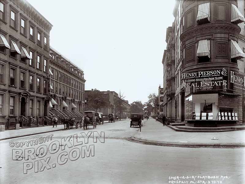 Prospect Place east from Flatbush Avenue, 1914 Old Vintage Photos and Images