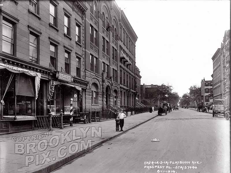 Prospect Place east from Flatbush Avenue, 1914 Old Vintage Photos and Images