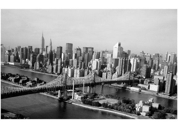 Queensboro Bridge - crossing over Blackwell (Roosevelt Island) from Manhattan to Queens Old Vintage Photos and Images