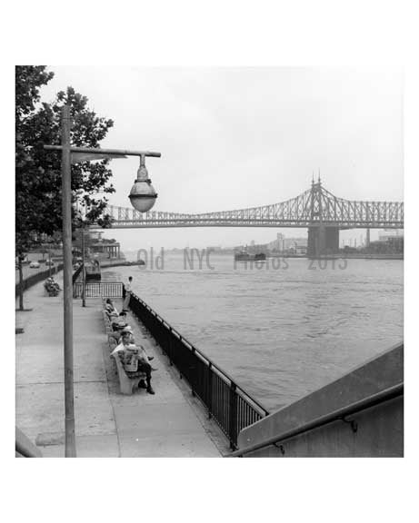 Queensboro Bridge from Manhhattan  -  New York, NY Old Vintage Photos and Images