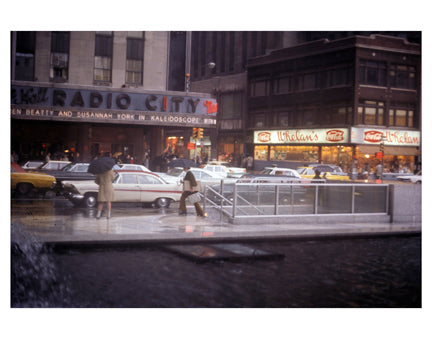 Radio City Music Hall in Rain Old Vintage Photos and Images