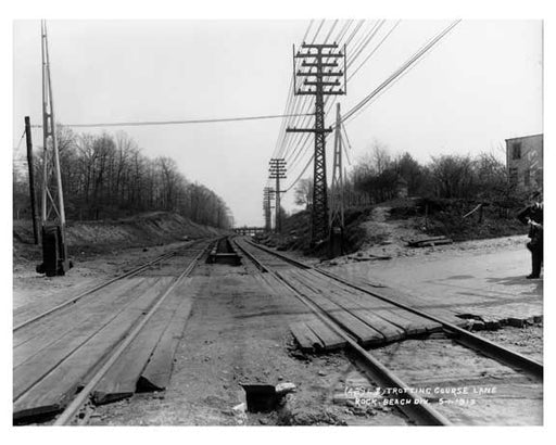Railroad  tracks 1913 - Rockaway Queens NY Old Vintage Photos and Images