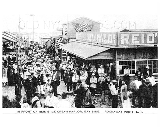 Reid's Ice Cream Parlor - Bay Side Breezy Point Rockaway Point LI Old Vintage Photos and Images