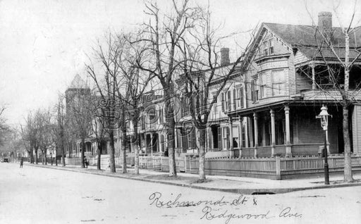 Richmond Street from Ridgewood Avenue, 1912 Old Vintage Photos and Images