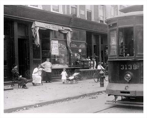 Rockaway Ave Brownsville outside a kosher shop 1918 Old Vintage Photos and Images