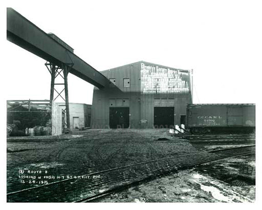 Route 8 - looking west from North 7th & Kent Ave - Williamsburg Brooklyn, NY 1915 Old Vintage Photos and Images