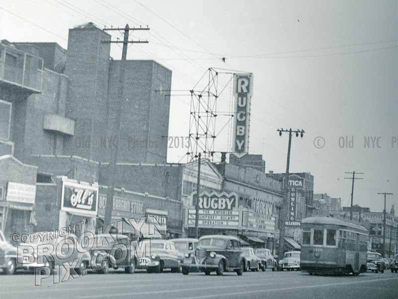 Rugby Theater, 8236 Utica Avenue near Church Avenue, East Flatbush, 1951 Old Vintage Photos and Images