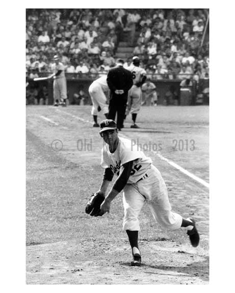 Sandy Koufax Pitching at Ebbets Field 1957 - Brooklyn NY — Old NYC Photos