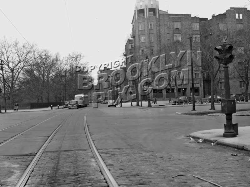 Sea Breeze Avenue looking west to Ocean Parkway / Surf Avenue, 1947 Old Vintage Photos and Images