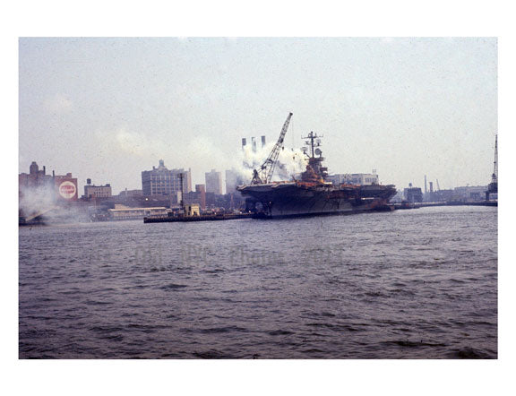 Ships passing with Shaeffer Brewery in the background Old Vintage Photos and Images