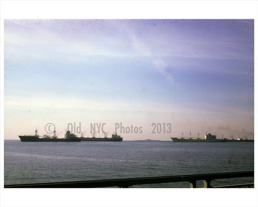 Ships seen from Downtown NYC Old Vintage Photos and Images