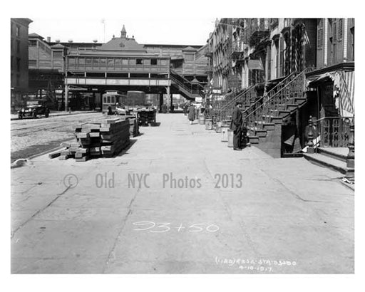 side walk view of shops off 14th Street & 6th Ave - Greenwich Village - Manhattan - New York, NY 1916 C Old Vintage Photos and Images