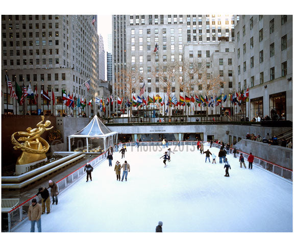 skaters at Rockafeller Center - Midtown  - Manhattan NY A Old Vintage Photos and Images
