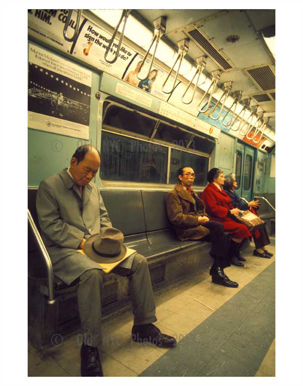 Sleepy Commuters 1970's Old Vintage Photos and Images