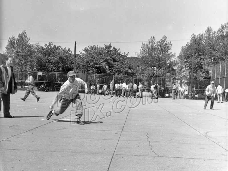Softball game in East New York, 1940s Old Vintage Photos and Images